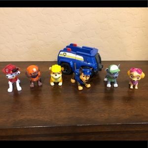 Paw Patrol 🐾 Set of pups with Chase’s police cruiser🚨
